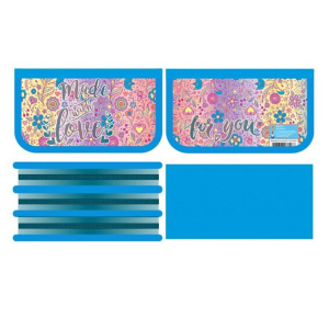 Пенал 3 отд. (190*105)   Яркие цветочки, лам.