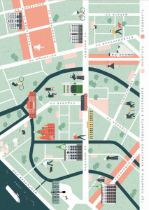 Открытка 10*14см "Карта культуры и отдыха"