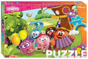 Пазлы   24 элемента 345*500мм.  ""Сказочный патруль и др. Мульт""