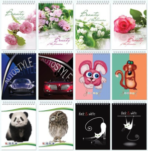 Блокнот А7  40л  "Ассорти" гребень