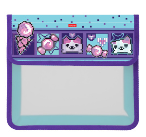 Папка д/тетрад. А5 (240*205*75) 2отд. на липучке, пластик "Сладкий микс"