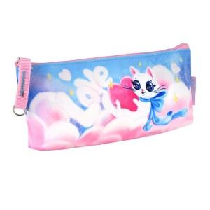 Пенал-косметичка (210*35*80) молния, микрофибра "Кошечка в облаках"