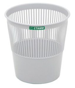 Корзина для мусора сетчатая 18л серая