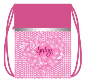 Мешок для обуви 1 отд, карман на молнии, 370*470 Нежность, светоотраж.лента