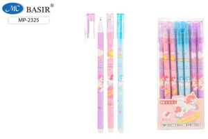 Ручка гелевая стираемая Basir "Единорог" синяя, 0,38мм