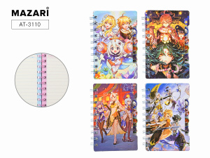 Блокнот А5 гребень 57л "Anime" лин., вырубка