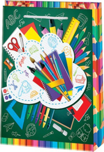 Пакет подар. бумажн. 18*22*10 см 130гр/м Школьный