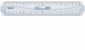 Линейка 20 см, GEOCUSTOM, блистер