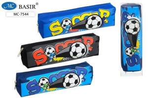 Пенал-косметичка (200*55*40) молния, ткань "Баскетбол"