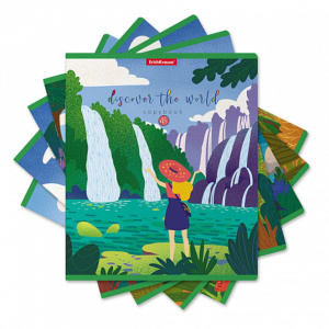 Тетрадь А5 48л кл. Erich Krause " Discover the World"матовая ламинация