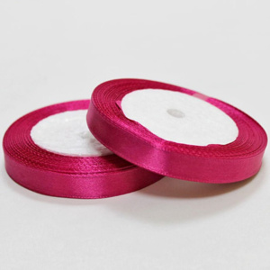 Лента упаковочная 12мм*23м, атлас, бордовая