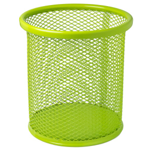 Стакан наст.  "Egoist"  9*8см, метал., круглый, сетка, зелёный