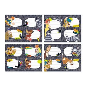 Набор наклеек для тетрадей "ErichKrause.Простоквашино" 60*90 мм, 16 шт.