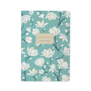 Записная книжка А5  40л. картон, мягк.пер. "Flora. Магнолия" кл.