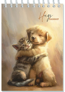 Блокнот А6  80л гребень "Пушистые друзья"