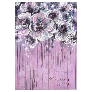 Записная книжка женщины А5 80л. 7БЦ "Нежные цветы" мат.лам., тисн.фольгой