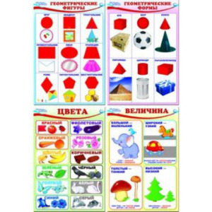 Комплект мини-плакатов. Математика: Форма и цвет