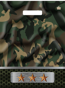 Пакет 40*31см (60мк) с вырубной укрепл. ручкой "Камуфляж" Глянец ПВД