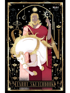 Скетчбук А5  40л., сшивка,  90гр/м2 "MyArt. Таро. Солнце" тв.обл.