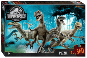 Пазлы  360 элементов 500*345мм.  "Парк юрского периода" (Universal Pictures)