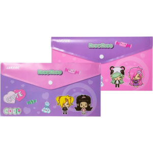 Конверт на кнопке  с рисунком 260*140мм NicoNico:-) 0,18мм