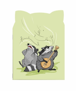 Блокнот 120*170мм  32л скоба "Музыкант" точка, вырубка