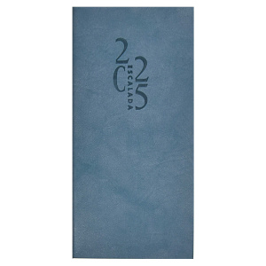 Еженедельник дат. 2025г (80*165мм) 64л., кожзам., мягк.пер. "Тиволи глосс Серо-голубой"