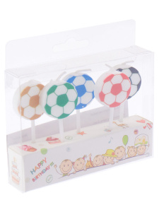 Свечи для торта "Разноцветные мячи" 5шт