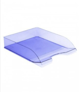 Лоток д\бумаг гориз. ДЕЛЬТА тонированный голубой