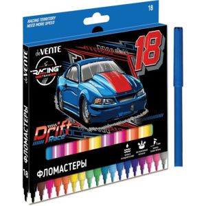 Фломастеры  18цв "deVENTE. Racing", вент.колпачок , карт. упак
