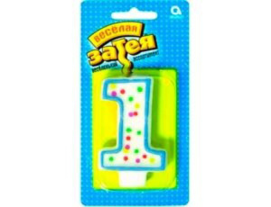 Свеча-цифра "1", 7,6см.