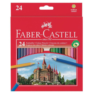 Карандаши цвет. 24цв Faber-Castell, заточен., картон, европодвес