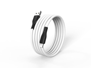 Кабель Smartbuy S21 Lightning для зарядки и передачи данных, белый, 2,4А, 1м