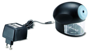 Точилка ЭЛЕКТРИЧЕСКАЯ офисная, овальная, пластик, чёрный