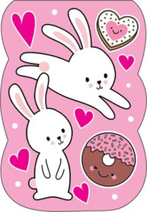 Закладка магнитная мини Зайки