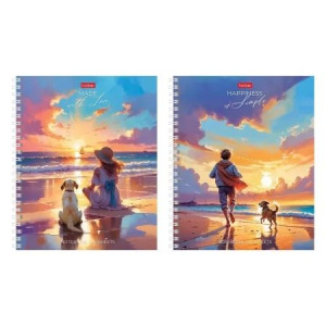 Тетрадь А5  80л ЛИН. гребень Hatber "В хорошей компании" софт-тач, 2диз.в спайке