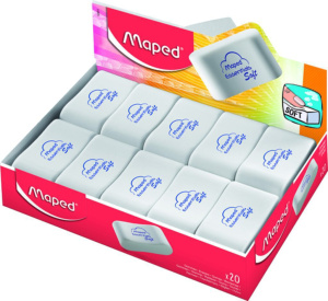 Ластик MAPED "Essentials soft" мягкий в дисплее