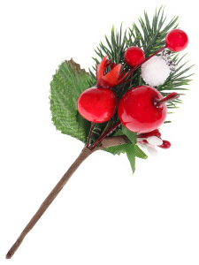 Декоративная веточка 14см Новогодние чудеса