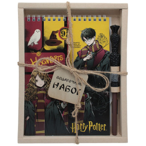 Блокнот А5  60л. "Гарри Поттер" кл. + ручка шар. "Волшебная палочка"
