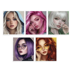 Тетрадь А5 48л кл. Феникс+ "Селебрити" выб.твин-лак, бел.100%