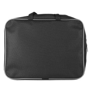 Папка А4 тканевая, с ручками на молнии широкая ЧЁРНАЯ