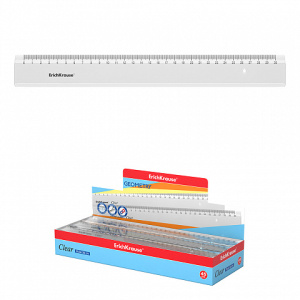 Линейка 30 см прозрачная "Clear"