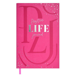 Ежедневник недат А6+ кожзам., мягк.пер.,  96л. "Мысли позитивно! Виннер розовый" ляссе