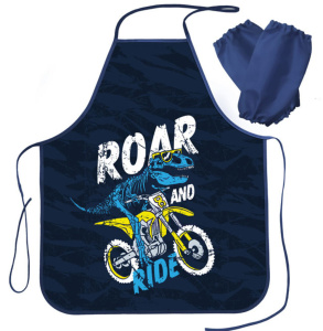 Набор Нарукавники + фартук для труда 490*390мм 2 кармана "Dino ride"
