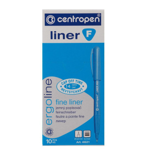 Ручка капиллярная Centropen трёхгранная 0,3мм синяя