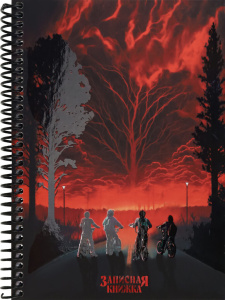 Записная книжка А5  96л., тв. обл., гребень, "Изнанка" мат лам+выб лак, 60гр/м, клетка