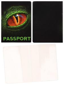 Обложка для паспорта "Глаз дракона" ПВХ slim