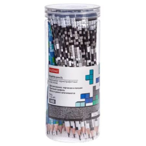 Карандаш ч/гр "Cubes" НВ с ластиком