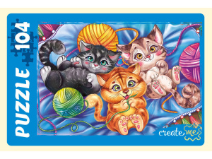 Пазлы  104 элемента  237*330мм   "Забавные котики"