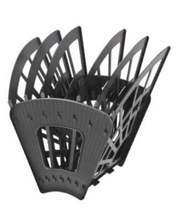 Лоток веер 6 секционный, чёрный, ЭКОНОМ